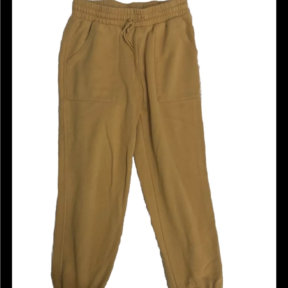 M Yellow Sweatpants Joggers Women With Drawstring